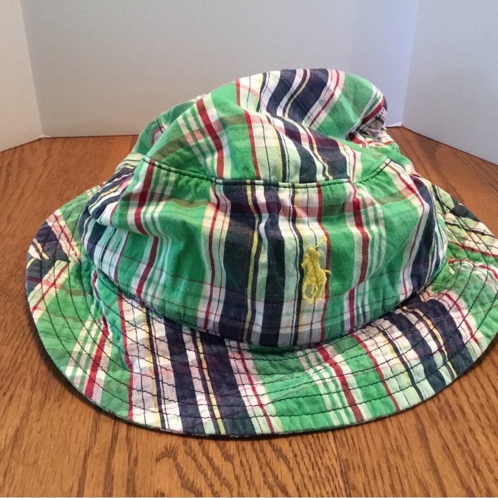 Vintage Polo by Ralph Lauren Green Plaid Bucket Hat, S/M